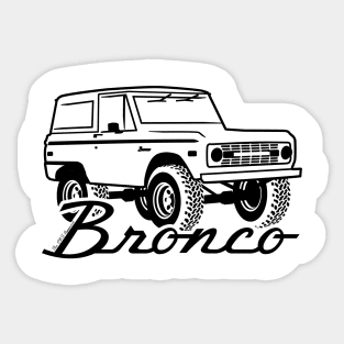 1966-1977 Ford Bronco Black Print w/tires Sticker